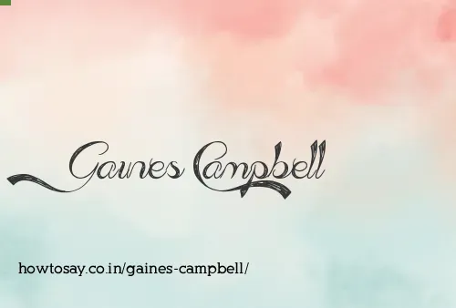Gaines Campbell