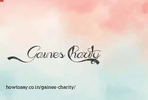 Gaines Charity