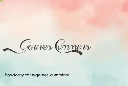 Gaines Cummins