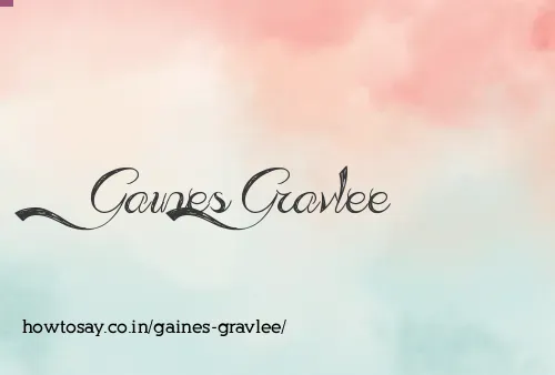 Gaines Gravlee