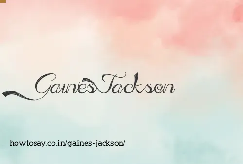 Gaines Jackson