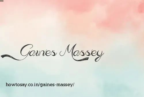 Gaines Massey