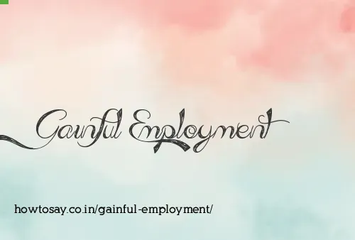 Gainful Employment