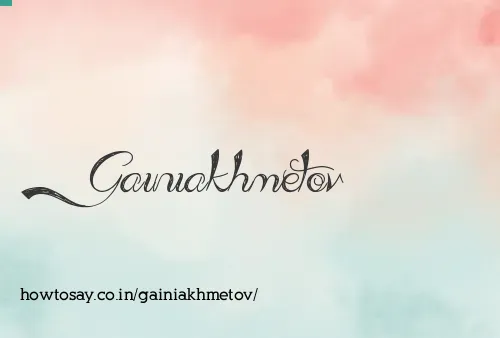Gainiakhmetov