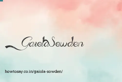 Gaiola Sowden