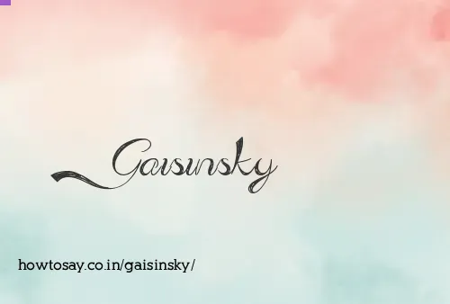 Gaisinsky