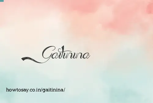 Gaitinina