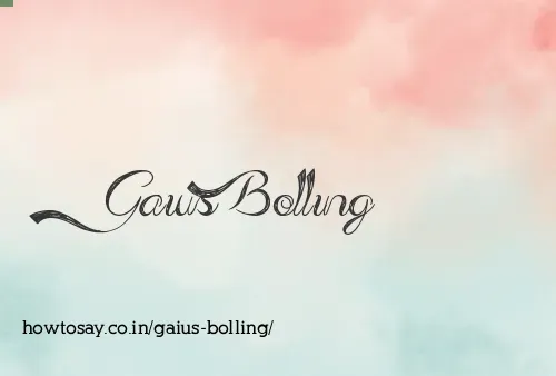 Gaius Bolling