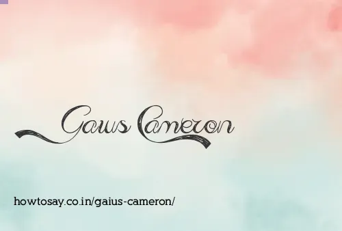 Gaius Cameron
