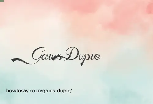 Gaius Dupio