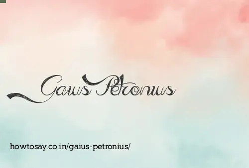 Gaius Petronius