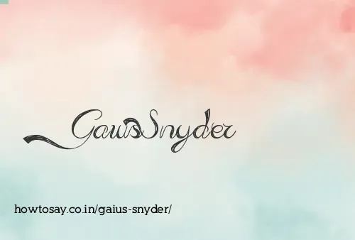 Gaius Snyder