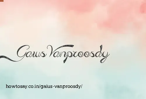 Gaius Vanproosdy