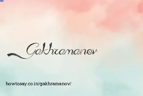 Gakhramanov