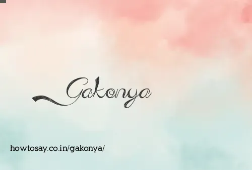 Gakonya