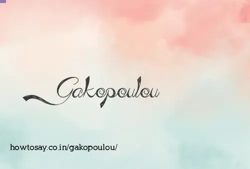 Gakopoulou