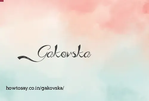 Gakovska