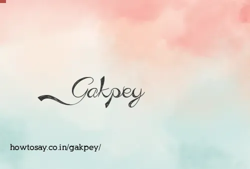 Gakpey