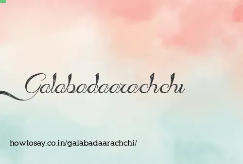 Galabadaarachchi
