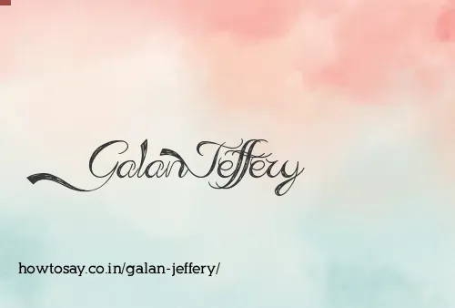 Galan Jeffery