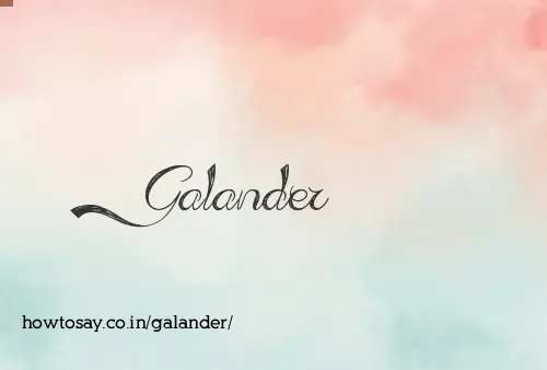 Galander