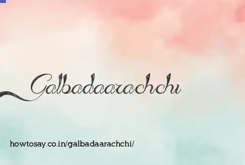 Galbadaarachchi