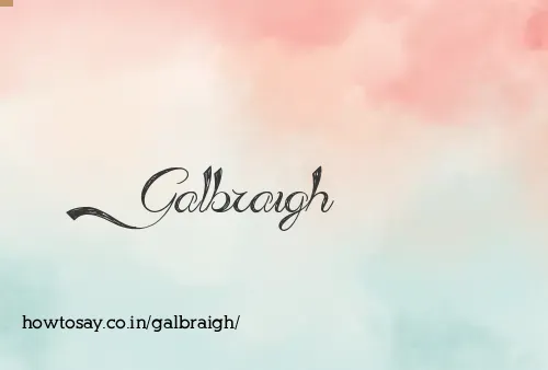 Galbraigh