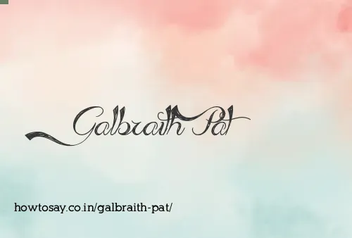 Galbraith Pat