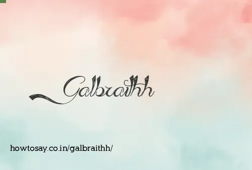 Galbraithh