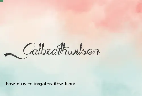 Galbraithwilson