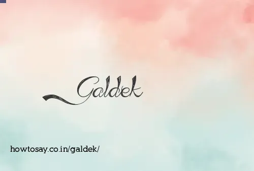 Galdek