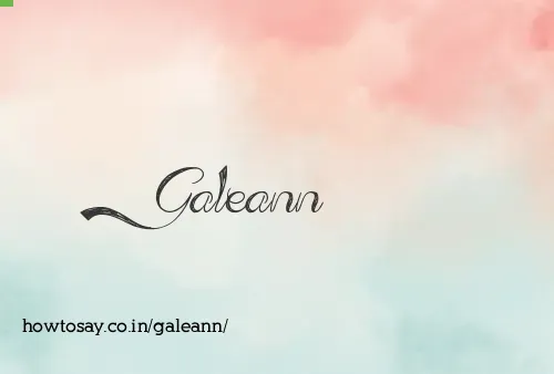 Galeann