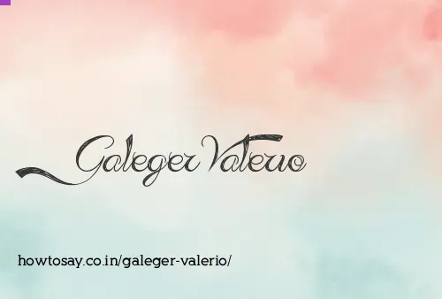 Galeger Valerio