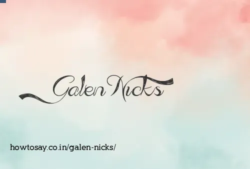 Galen Nicks