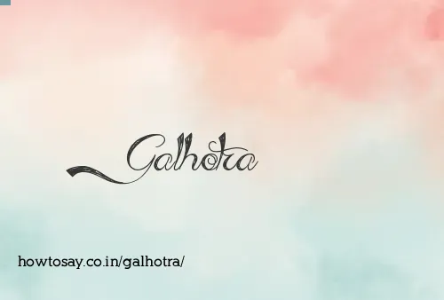 Galhotra
