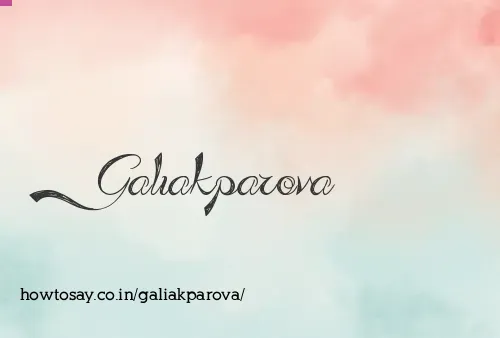 Galiakparova