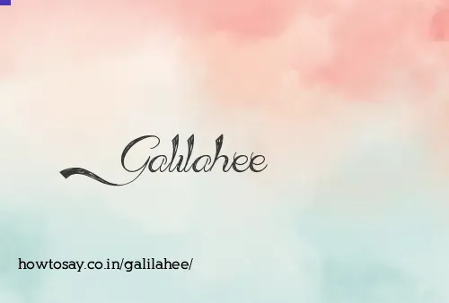 Galilahee