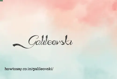 Galileovski