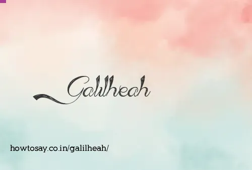 Galilheah