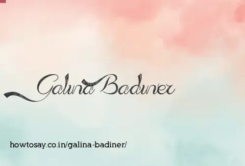 Galina Badiner