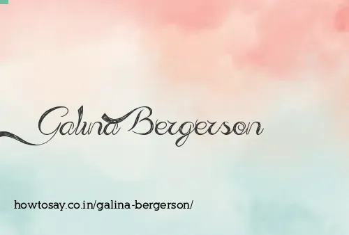 Galina Bergerson
