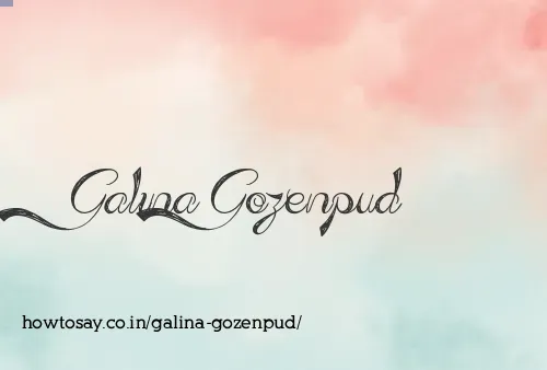 Galina Gozenpud