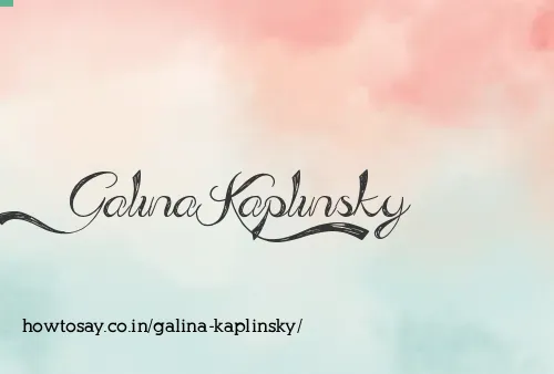 Galina Kaplinsky
