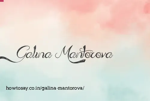 Galina Mantorova