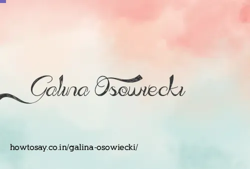 Galina Osowiecki