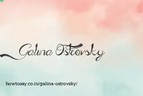Galina Ostrovsky
