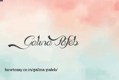Galina Pafeb