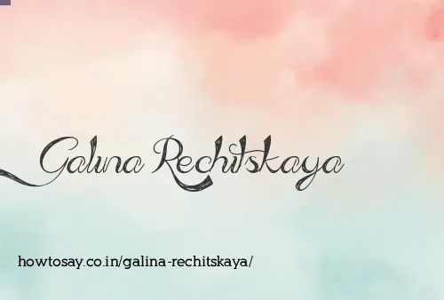 Galina Rechitskaya