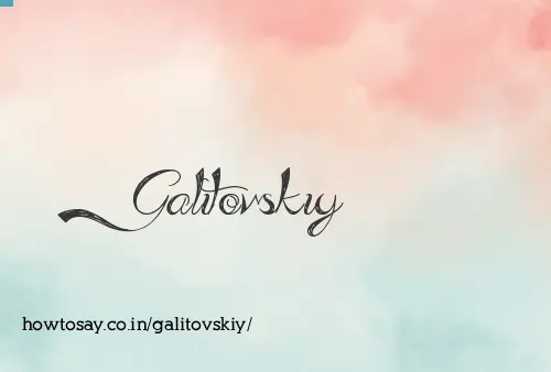 Galitovskiy