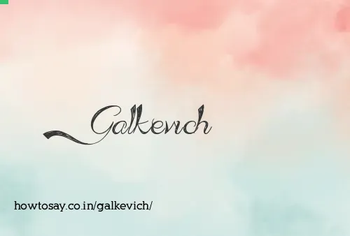 Galkevich